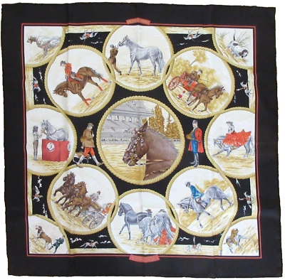 Hermes Auteuil en Mai Scarf in Box - 36" - Mint Condition - Photo 1/4