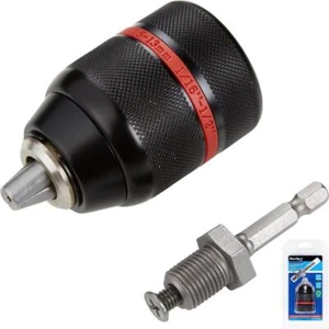 Bluespot DIY Drill Keyed Chuck Key Impact Driver Adaptor Kit Set 2mm - 13mm 1/2" - Picture 1 of 3