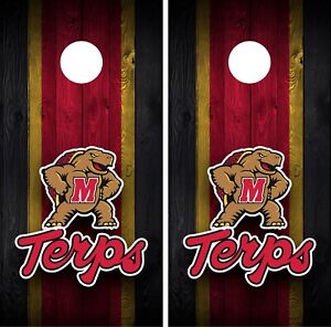 Maryland Terrapins Cornhole Wrap Board Skin Basketball Vinyl Decal Sticker