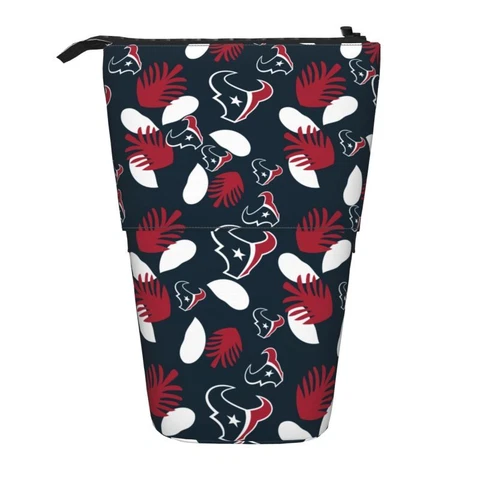 Houston Texans Fans Pencil Telescopic Bag Print Storage Bag Cosmetic Bag Cover