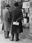 Germany Two Men Looking At The Display In The Shop Window Of An En- Old Photo