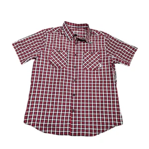 Merrell Mens Opti Wick UPF 30+ Short Sleeve Plaid  Shirt XL - Picture 1 of 4