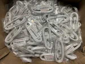 100-PACK Samsung Galaxy Micro USB Charging Cable - White 5ft - Genuine OEM - Picture 1 of 2