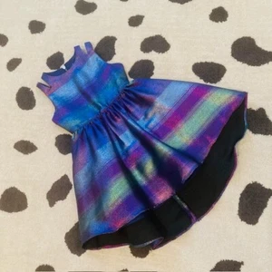 Rare Editions $74 Girls Size 7 Rainbow Metallic Jacquard Special Occasion Dress - Picture 1 of 13