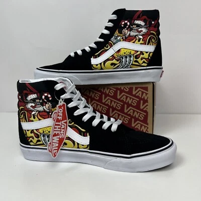 Vans Sk8-Hi Santa Flame Skateboard Black Red Men’s 12 Sneaker NWT Christmas - Image 1 of 4