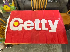Vintage Getty Tankstelle Flagge 58,5 x 35,5. Nagelneu - Bild 1 von 7