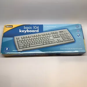 Fellowes 104 Keyboard 99148 in original packaging IBM AT PS2 Compatible Vintage - Picture 1 of 5