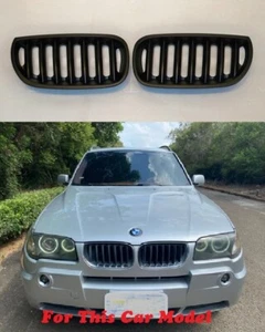 MIT Front Kidney Hood Grilles Matte Back For '2003-'2006 E83 X3 Series - Picture 1 of 2