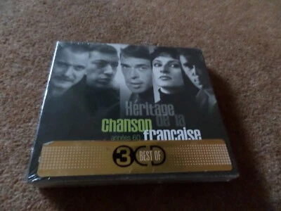 CD TRIPLE ALBUM NEW & SEALED HERITAGE DE LA CHANSON FRANCAISE - BEST OF - Image 1 of 2