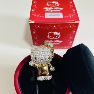 30Th Anniversary Hello Kitty Crystal Figure Swarovski Gold - Picture 1 of 7