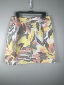 Lafayette 148 New York Skirt 100% Cotton Skirt Multicolor Floral Size 16 NWT - Bild 1 von 7