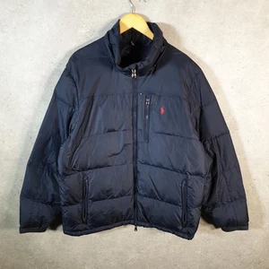 Vintage Polo Ralph Lauren gefütterte Jacke Herren Large marineblau wasserdicht Shell - Bild 1 von 8