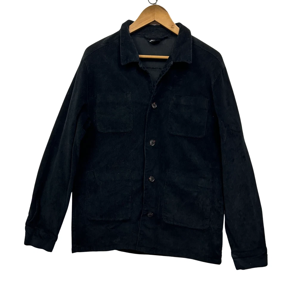Von Zipper Corduroy Jacket Mens Large Black Long Sleeve Button Up - image 1 of 4