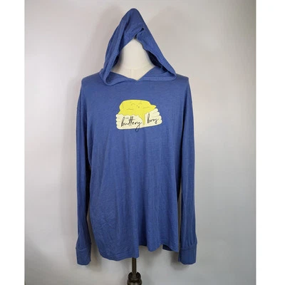 Mens 2XL Lightweight Hoodie Buttery Bros Blue Long Sleeve Sports Athletic Gear - Image 1 of 4