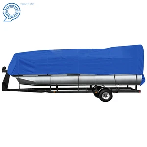 17-20FT 21-24FT UV Dust Resistant Waterproof Trailerable Pontoon Boat Cover New - Picture 1 of 15