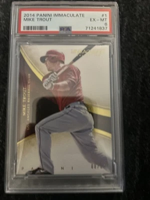 2014 Panini Immaculate #1 Mike Trout /99 PSA 6 - Image 1 of 3