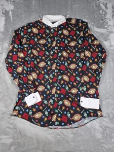 Camisa De Casino De Colección Para Hombres XL Vegas Poker Estampado Completo Vestido AOP De Colección Años 80 90 - Imagen 1 de 9