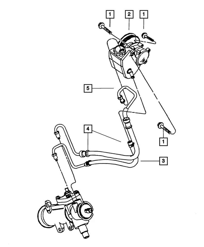 Genuine Mopar Power Steering Pressure Hose 52089168AE - Image 1 of 1