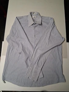 Camisa de vestir Van Heusen para hombre ajuste regular Oxford cuello a rayas 16 1/2 pecho 34/35 - Imagen 1 de 10