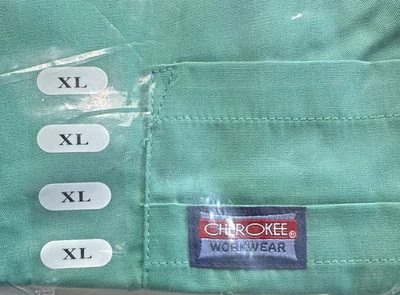Calça esfoliante masculina Cherokee Workwear 4000 XL SGRW verde cirúrgico nova com etiquetas cordão - Imagem 1 de 4