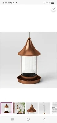 Alimentador para pájaros con acabado de cobre umbral nuevo Foto 1 de 4