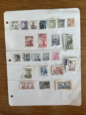 23 Czechoslovakia stamps~1946-1957~regional costume~Slovacko man~gentian~chamois - Image 1 of 4