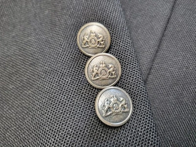 Blazer Stafford Masculino 42S Jaqueta Terno de Lã Poliéster Casaco Esportivo Botões Detalhados - Imagem 1 de 4