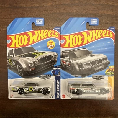 2X HOT WHEELS 2025  ZAMAC VOLVO 240 DRIFT WAGON & JAGUAR XJC V12 COUPE Q CASE - Image 1 of 4