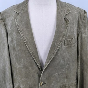 Blazer vintage solo membri sfoderato verde uomo taglia 42L - Foto 1 di 8