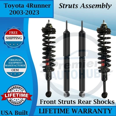 Amortiguador delantero y trasero Monroe OEM para Toyota 4Runner 2003-2023 Warra de por vida. Foto 1 de 4