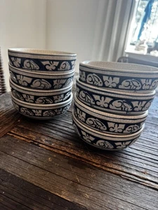 8- The Potting Shed Dedham Pottery Bunny 5 3/4 cuencos de cereal pintados a mano EE. UU. - Imagen 1 de 8