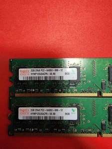 hynix 4GB 2X 2GB DDR2 800MHz 2Rx8 PC2-6400U 240PIN DIMM Desktop Memory RAM - Picture 1 of 1