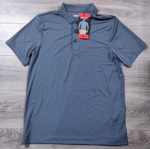 Polo Kirkland Signature para hombre gris medio rendimiento elástico en 4 vías - Imagen 1 de 7