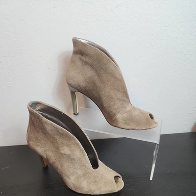 J.Renee Rilla Women's Gris Leather Stiletto Heel Open Toe Ankle Boots, Size 5.5M - Image 1 of 4