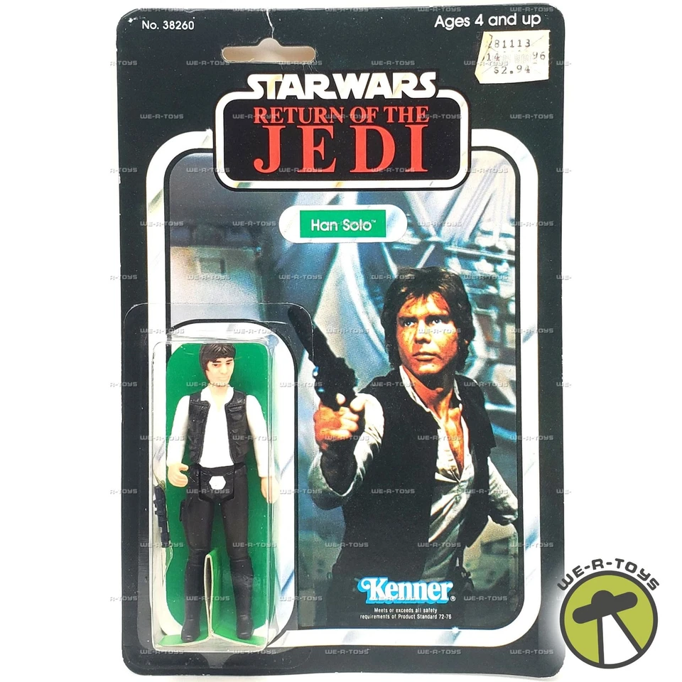 Figura de acción Star Wars El Retorno del Jedi Han Solo 65 Back 1983 Kenner #38260 Foto 1 de 4