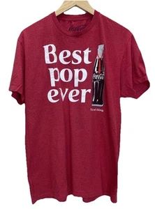 Camiseta Clásica Mejor Pop Ever Coca Cola Para Hombre DE COLECCIÓN Roja Memorabilia Usada - Imagen 1 de 8