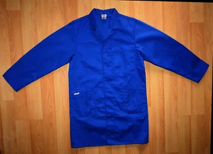 Vintage Work Jacket Auto Mechanic Workshop Blue Chore Artisan Cotton Sz M UVEX - Picture 1 of 8