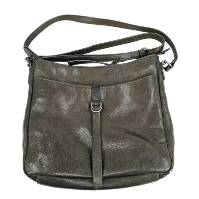 Bolso Bandolera Lucky Brand Moxa Cuero Verde Musgo Oscuro Cremallera Bolsillos Interior a Presión Foto 1 de 4