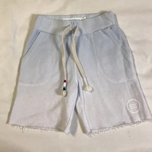 Sol Angeles Sweat Shorts Boys 4T Blue Pockets Drawstring Elastic Waist Cut Off - Picture 1 of 7