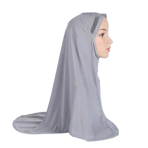 One Piece Muslim Women Amira Hijab Scarf Head Wrap Hat Islamic Headwear Shawl - Picture 1 of 39
