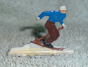 Vintage Heinrichsen German Flat Lead "Down Hill Skier" Near Mint Free Shipping - Picture 1 of 13