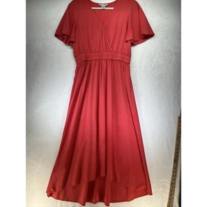 Tommy Bahama Faux Wickelkleid Damen Gr. Medium Maxi Stretch Strick Pullover Rosa - Bild 1 von 13