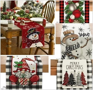 Frohe Weihnachten Weihnachts Tischläufer Tischdecke Xmas Aufleger Tischband Deko - Bild 1 von 17
