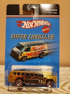 Hot Wheels 2006 Super Chromes - S'Cool Bus, gold w/red - Picture 1 of 2