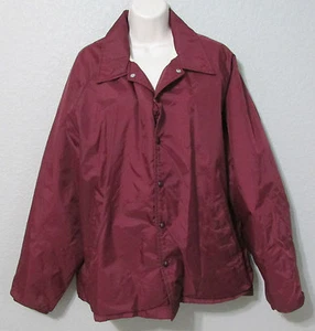 Men's Vintage J. Blair Windbreaker Coaches Jacket Burgundy Sz L/Large - Picture 1 of 10