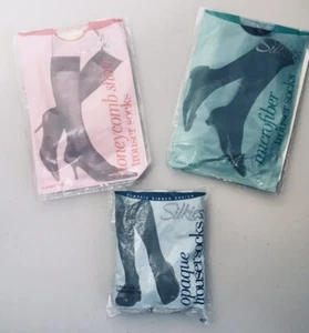 Lote de 6 pares de calcetines pantalón Silkies TALLA REINA marrón oscuro y crema varios patrones - Imagen 1 de 11