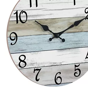16 Inch Silent Non-Ticking Retro Nautical Wall Clock - Perfect for Any Room - Picture 1 of 10