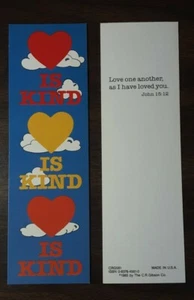 "LOVE IS KIND" BOOKMARK WITH SCRIPTURE - C.R. Gibson 1985 - Lot of 5 - Imagen 1 de 3