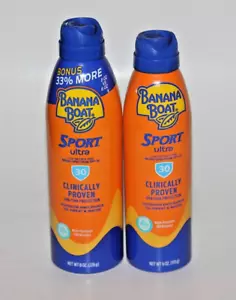 LOT (2) BANANA BOAT ULTRA SPORT SUNSCREEN SPRAY SPF 30 EXP 10/2024 11/2024 - Picture 1 of 1