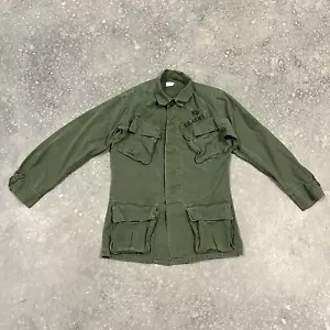 Vintage 60s OG 107 Rip Stop Poplin Slant Pocket Sz X Small Reg Vietnam Tropical - Picture 1 of 17